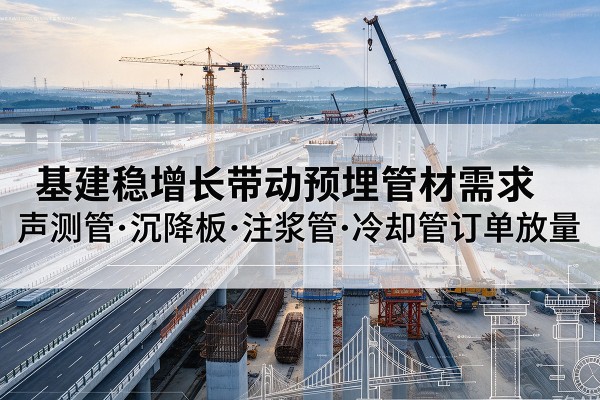 白朗基建稳增长带动预埋监测管材需求,声测管、沉降板、注浆管订单持续放量